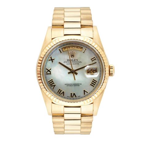 rolex oyster perpetual day date mother of pearl with cubic|gold rolex day date price.